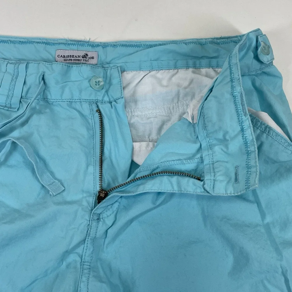 Caribbean Joe Blue Cargo Chino Shorts Womens Size‎ 14